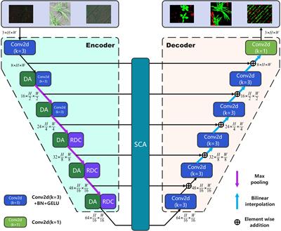 Attention-aided lightweight networks friendly to smart weeding robot hardware resources for crops and weeds semantic segmentation